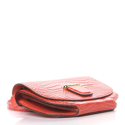 Hermes Shiny Alligator Mini Convoyeur Orange Poppy 3 of 4