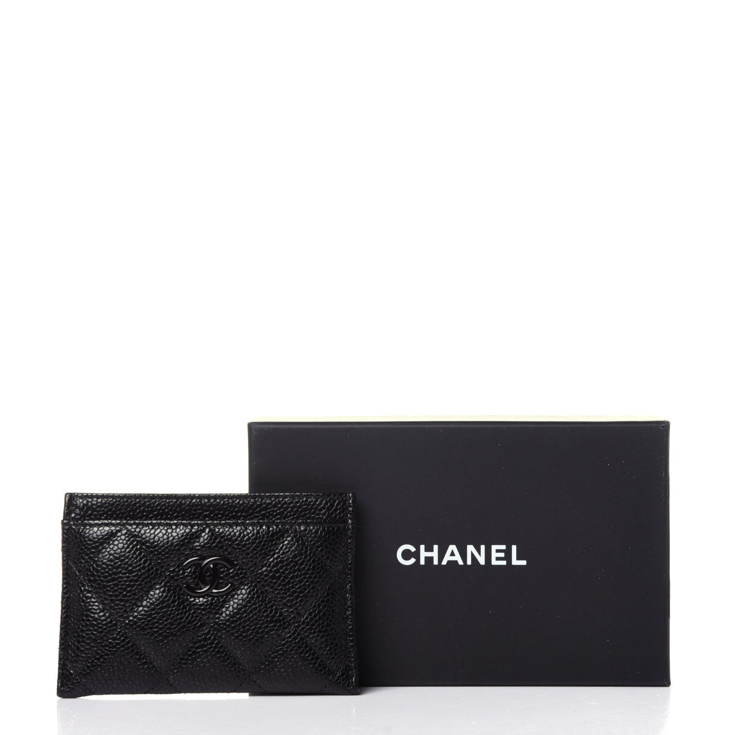 Caviar Quilted Incognito Card Holder Black