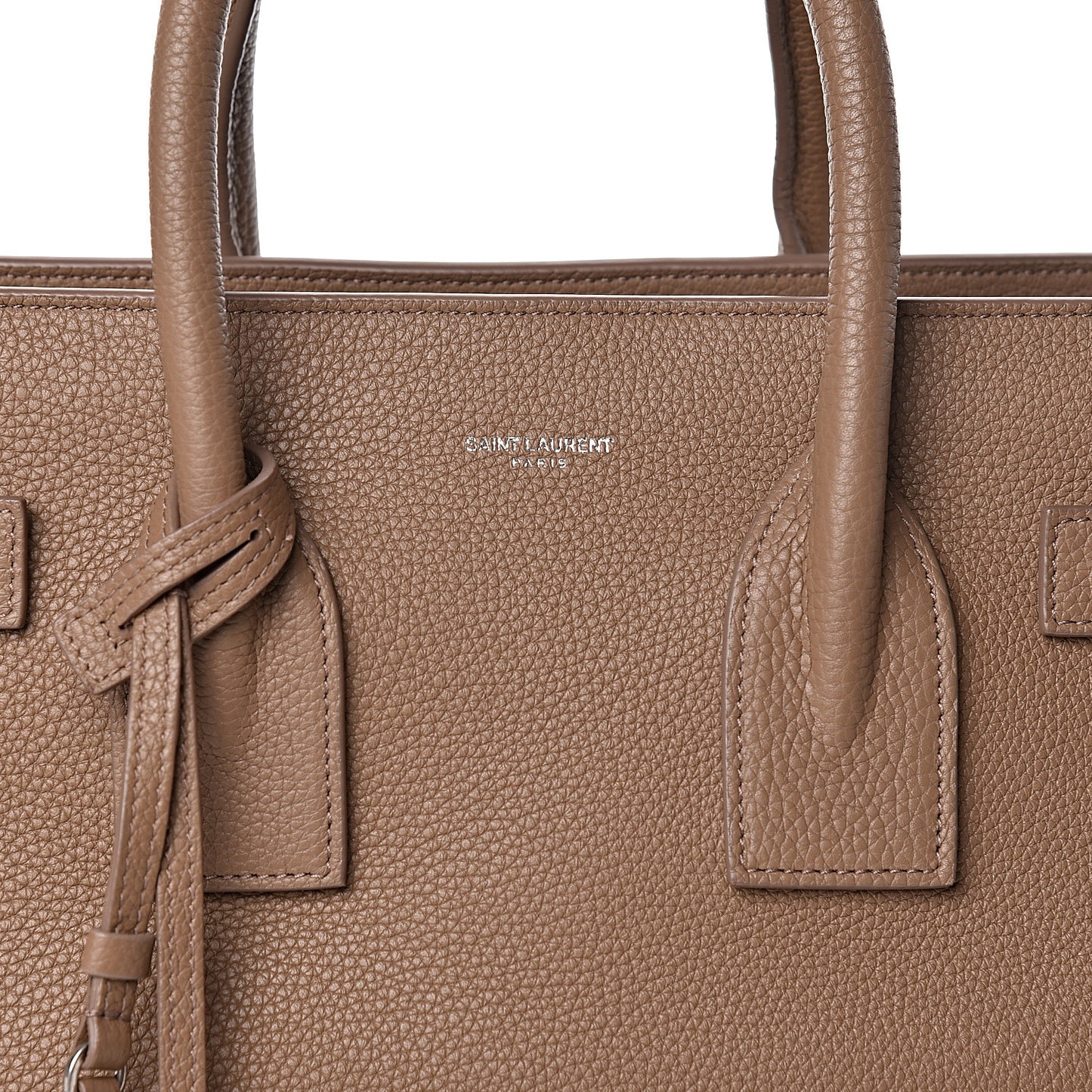 Grained Calfskin Small Supple Sac De Jour Taupe