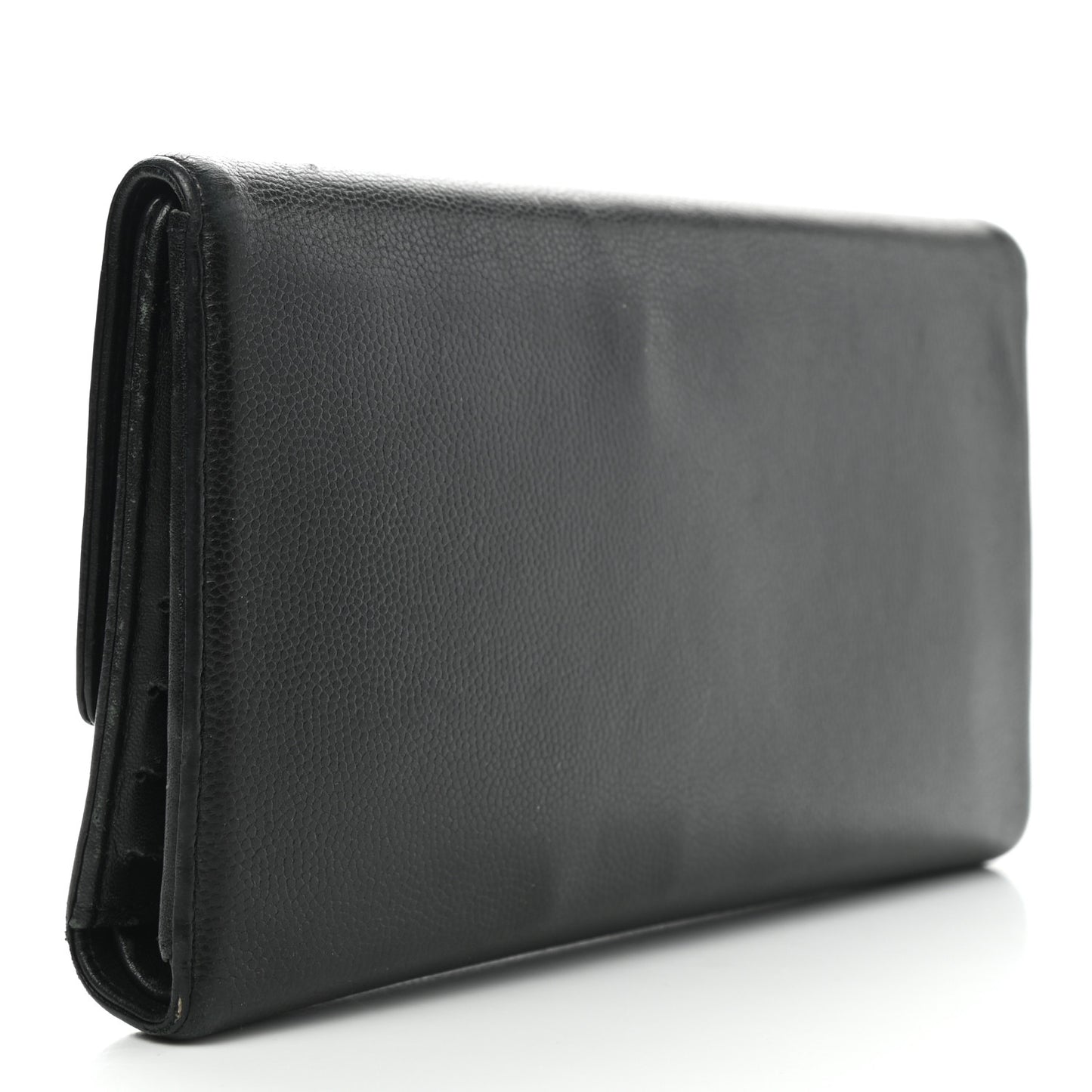 Caviar Sevruga Long Flap Wallet Black