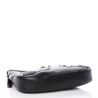 Gucci Calfskin Dog Embroidered Extra Large Dionysus Hobo Black 4 of 9