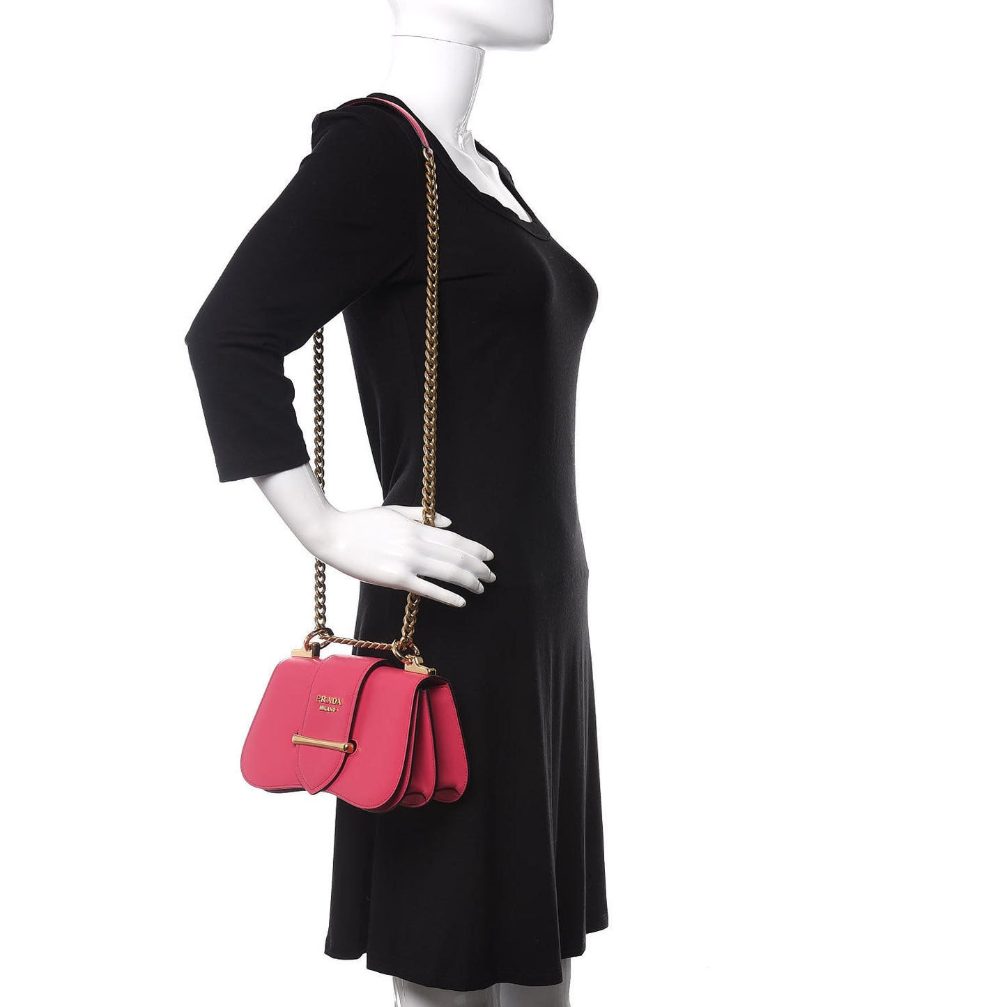 City Calfskin Sidonie Small Chain Crossbody Bag Magenta