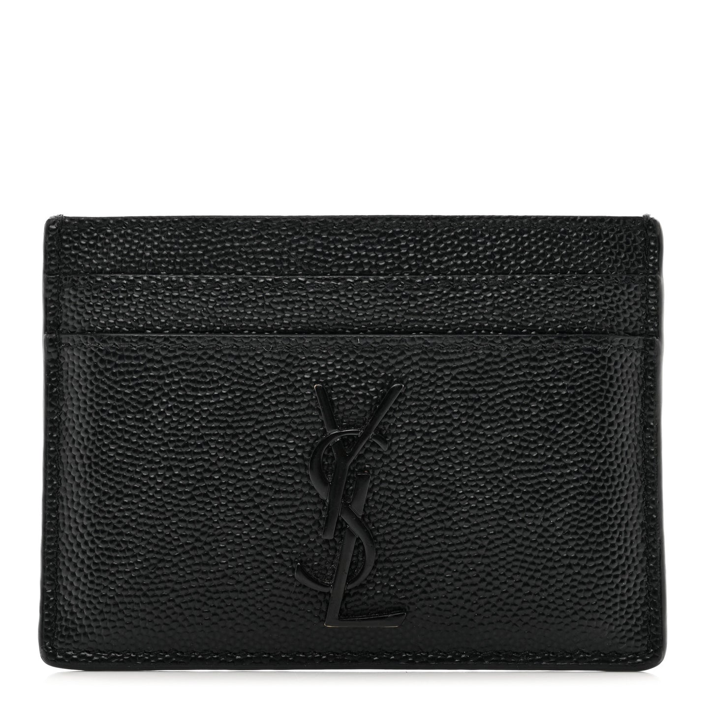 Grain De Poudre Monogram Credit Card Case Black