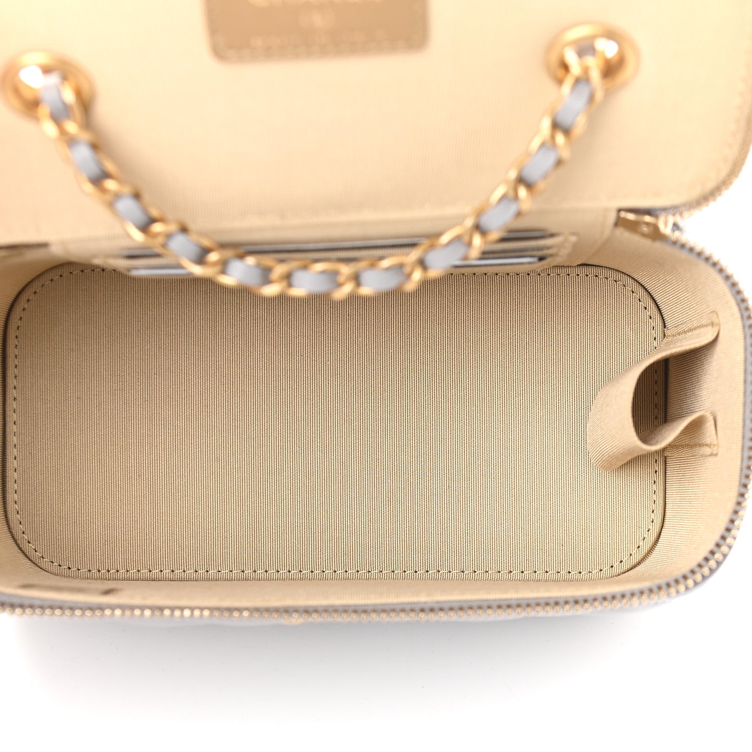 Chanel Lambskin Quilted Small Pearl Crush Vanity Case With Chain Grey 5 of 10