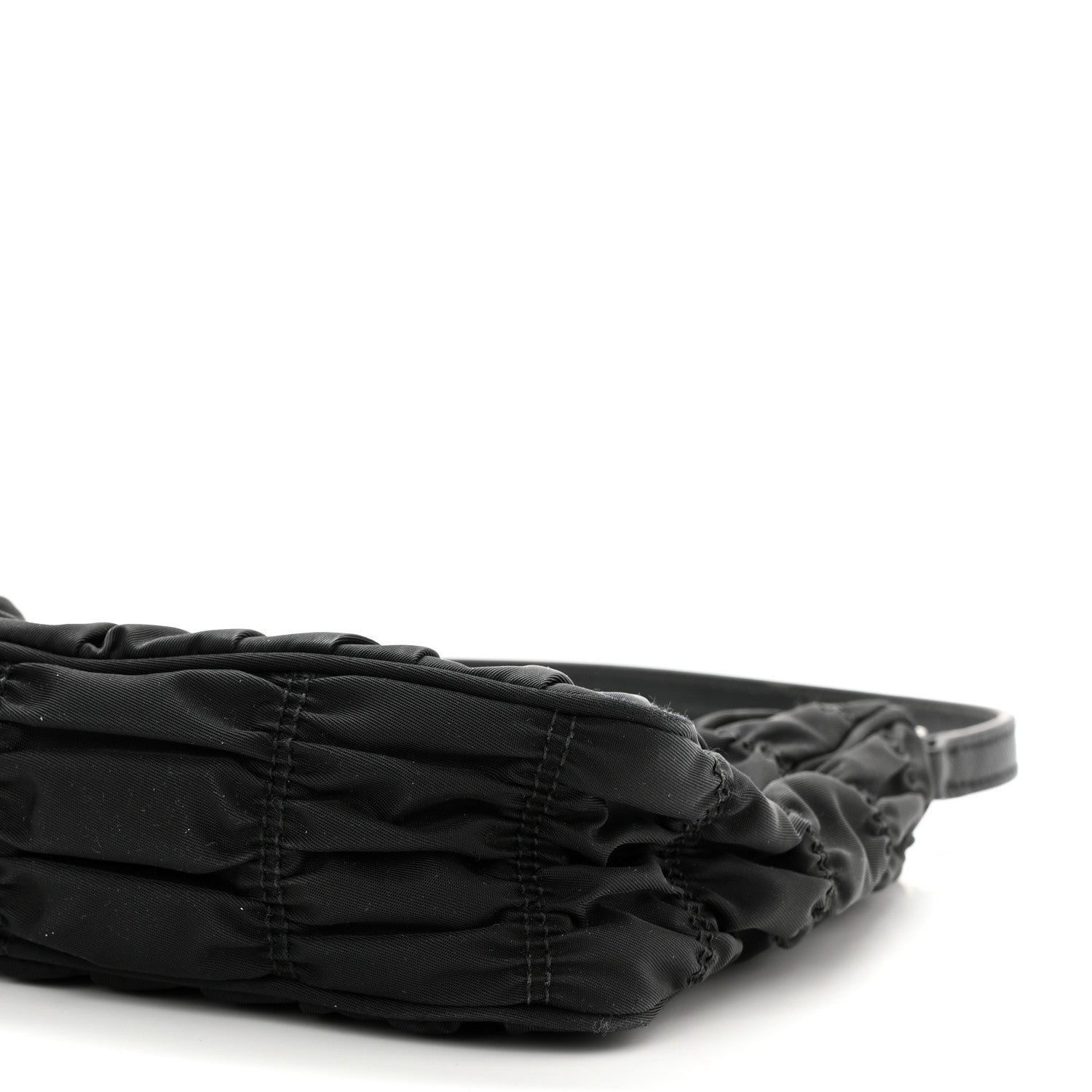 Prada Tessuto Nylon Gaufre Shoulder Bag Black 9 of 10