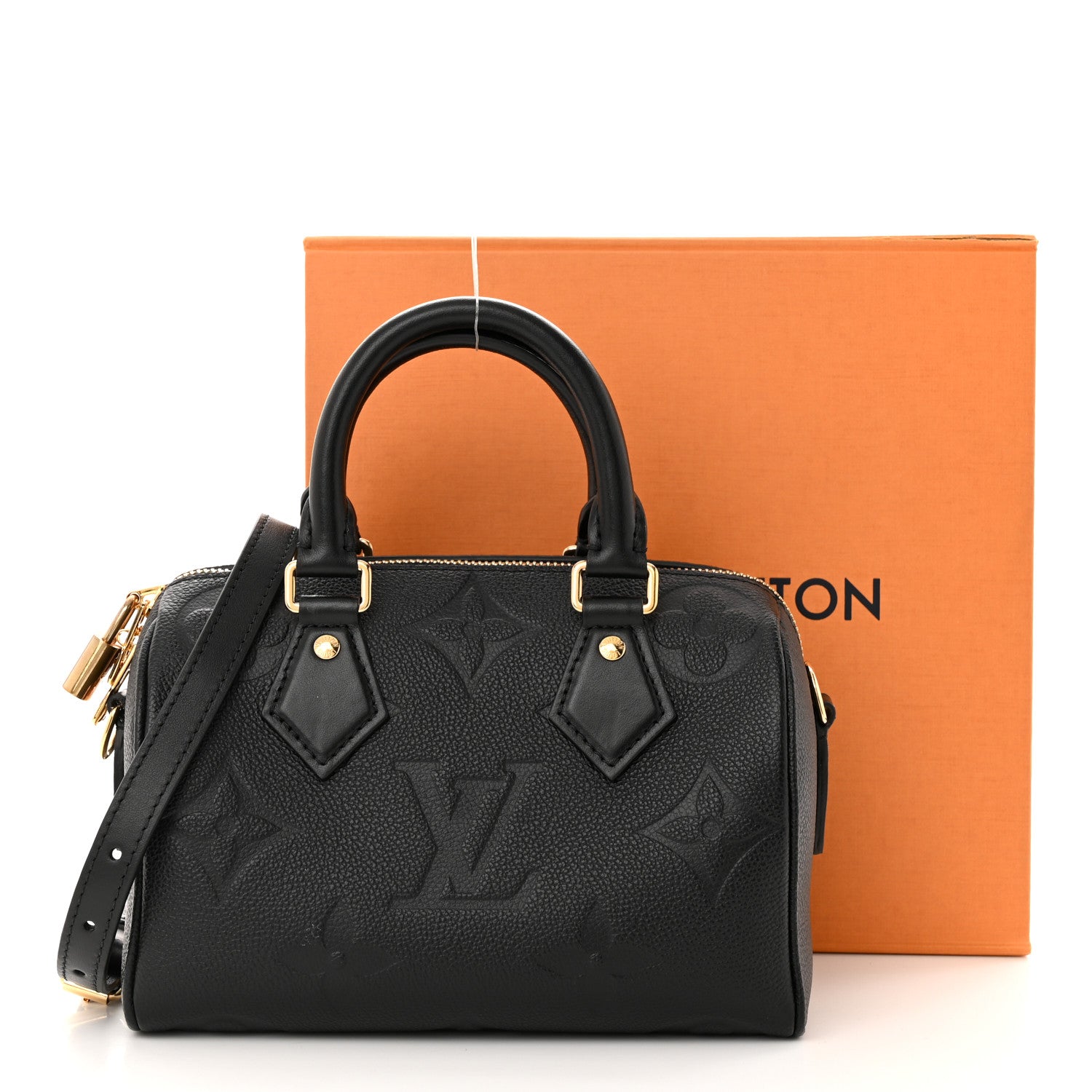 Louis Vuitton Empreinte Monogram Giant Speedy Bandouliere 20 Black 10 of 10