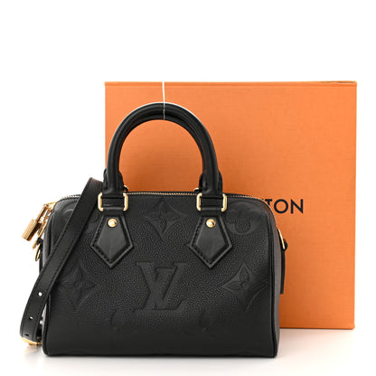 Louis Vuitton Empreinte Monogram Giant Speedy Bandouliere 20 Black 10 of 10