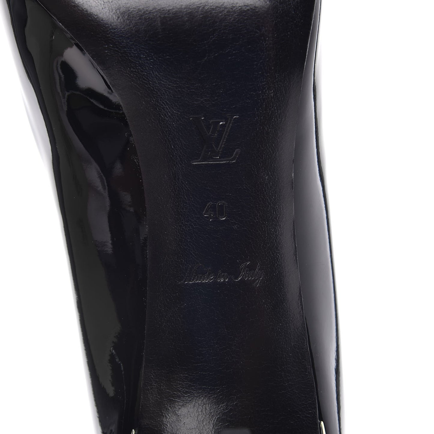 Glazed Calfskin Eyeline Pumps 40 Black