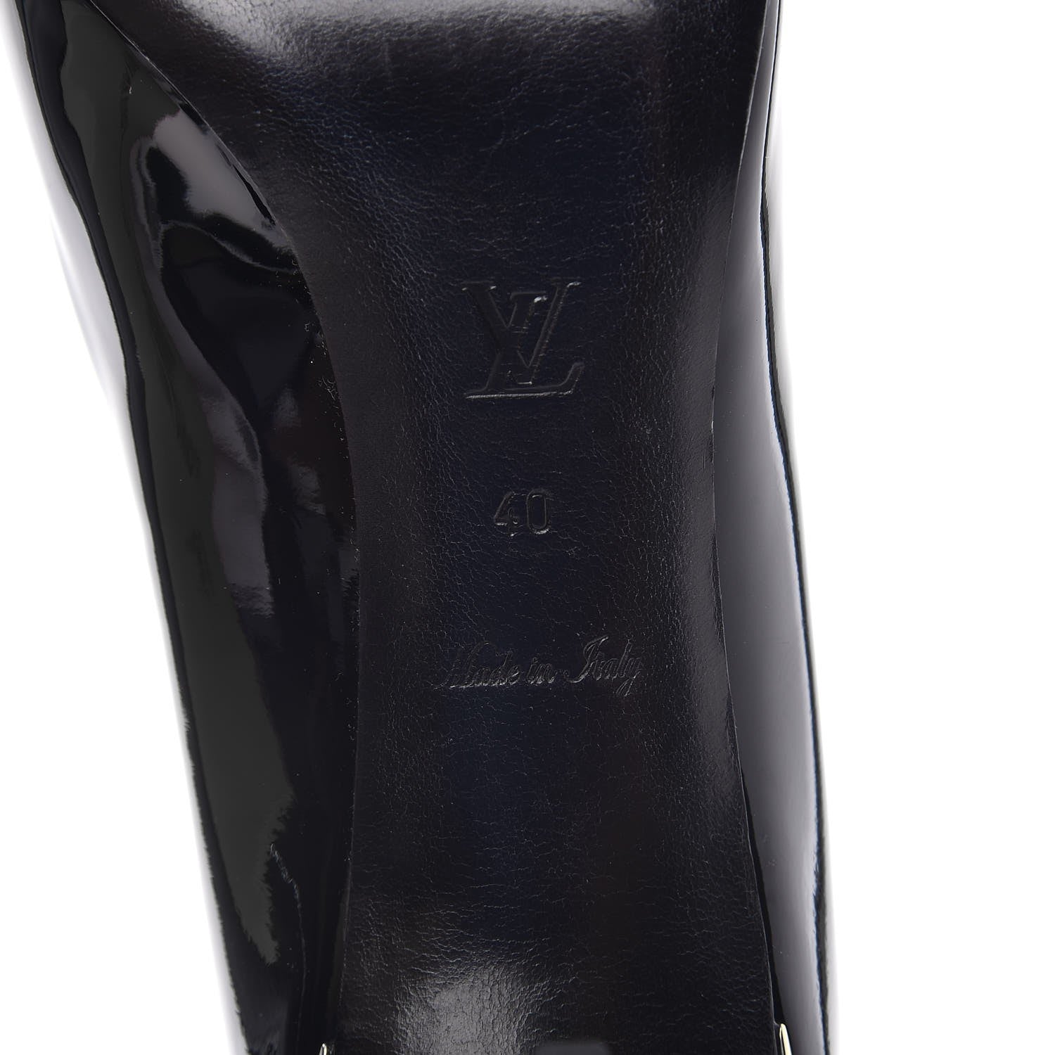 Louis Vuitton Glazed Calfskin Eyeline Pumps 40 Black 6 of 10