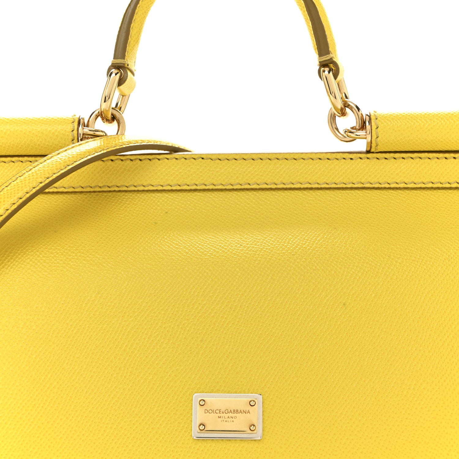 Dolce & Gabbana Dauphine Medium Miss Sicily Satchel Yellow 9 of 15