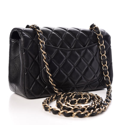 Chanel Lambskin Quilted Mini Rectangular Flap Black 3 of 9