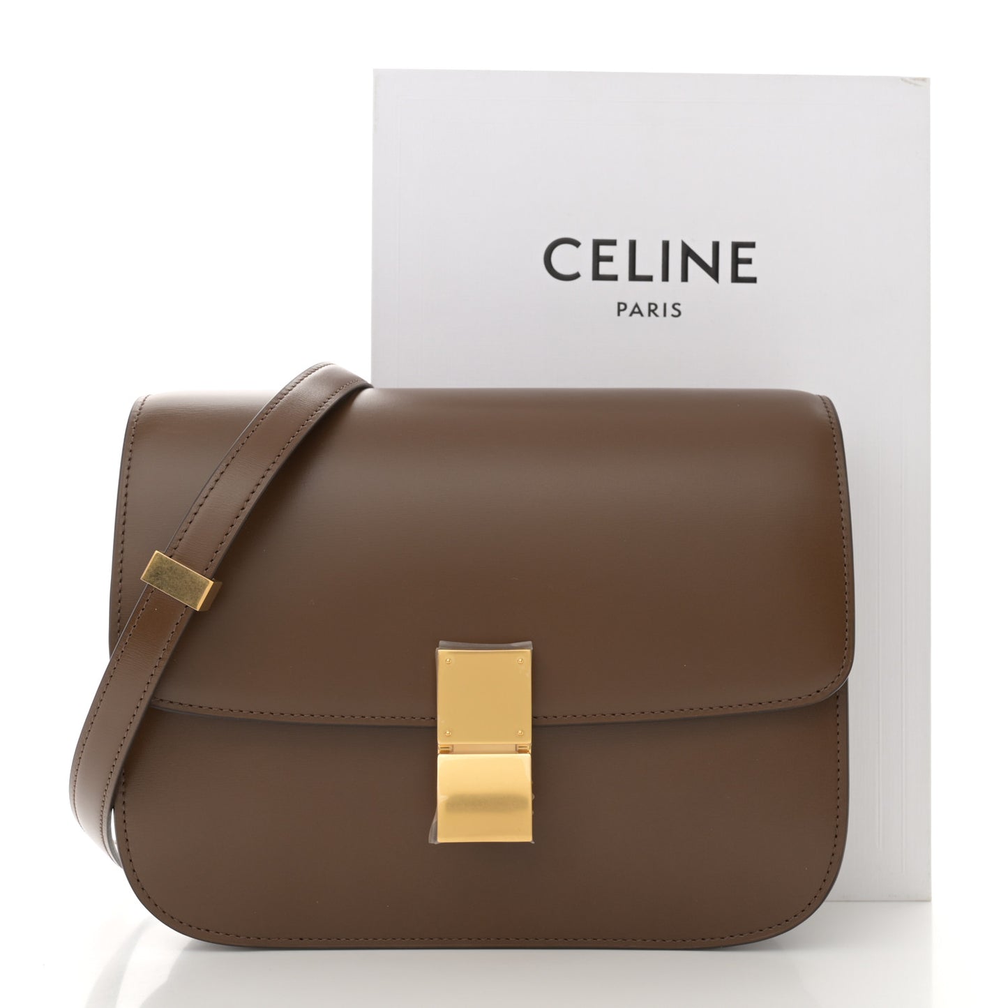 Box Calfskin Medium Classic Box Flap Bag Camel