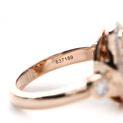Harry Winston 18K Rose Gold Diamond Winston Gates Ring 48 4.5 6 of 7