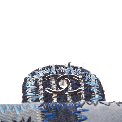 Chanel Denim Tweed Patchwork Medium Single Flap Blue 14 of 14