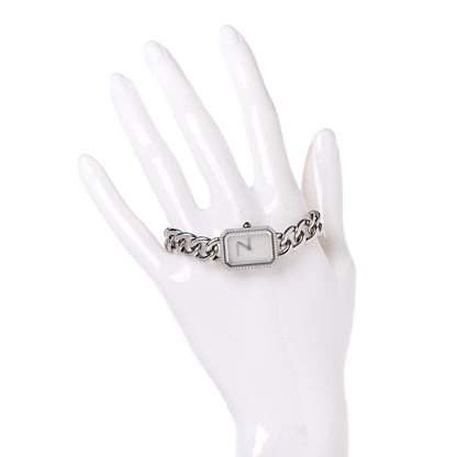 Chanel Stainless Steel Diamond Bezel Mother of Pearl 16mm Chain Premiere Quartz Watch 2 of 7
