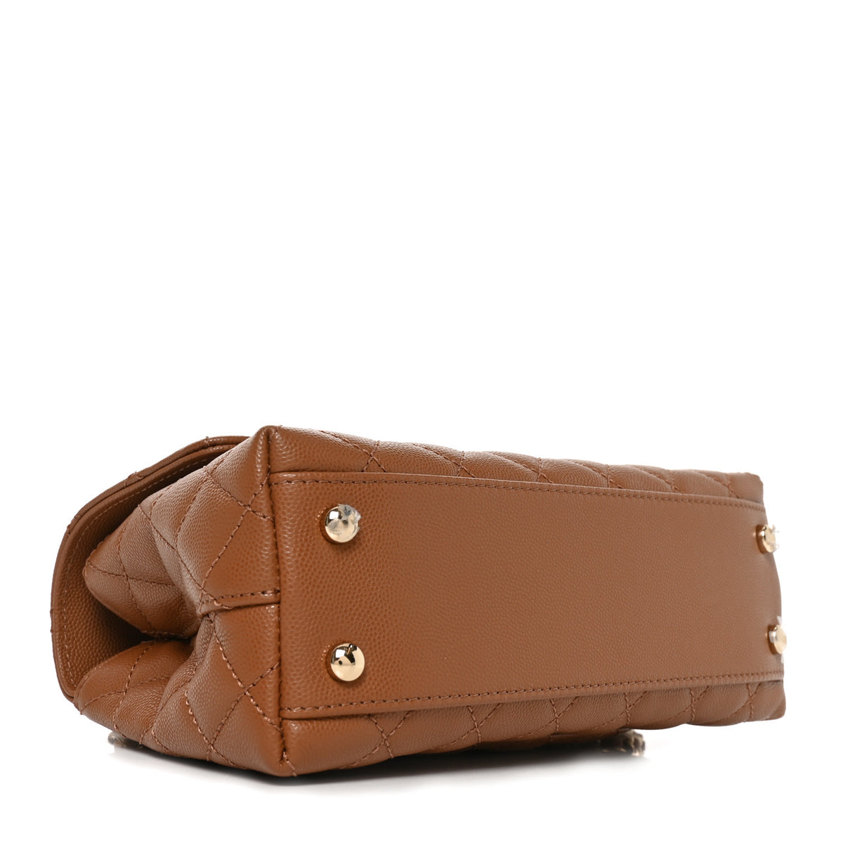 Chanel Caviar Quilted Mini Coco Handle Flap Brown 4 of 11