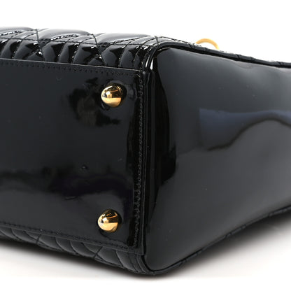 Christian Dior Patent Cannage Large Lady Dior Black 10 of 11