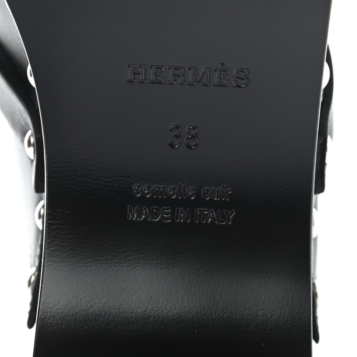 Hermes Calfskin Carlotta Mules 38 Black 6 of 7