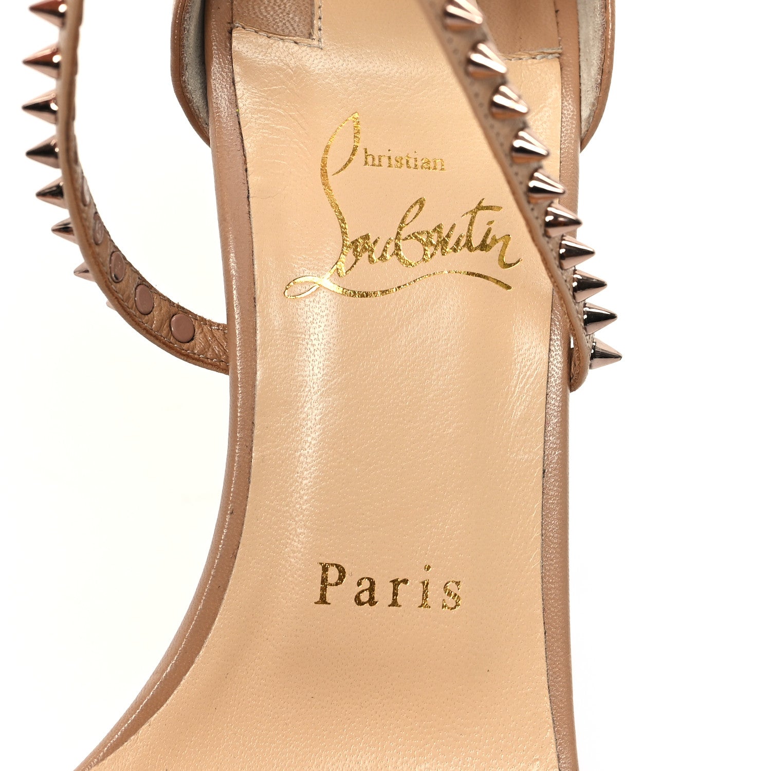 Christian Louboutin Kid Choca Lux 120 Sandals 38 Nude Pink Bronze 8 of 8