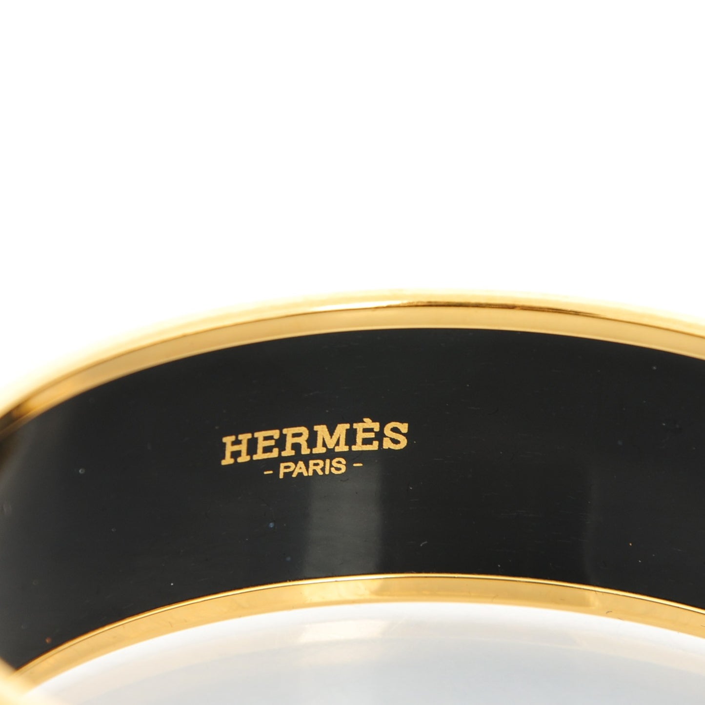 Enamel Printed Wide Grand Apparat Bracelet 65 Black