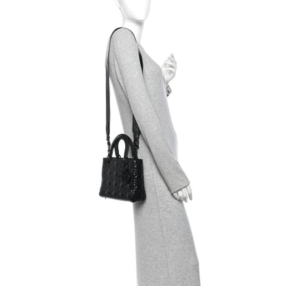 Christian Dior Calfskin Cannage Diamond Small My ABCDior Lady Dior Black 2 of 10