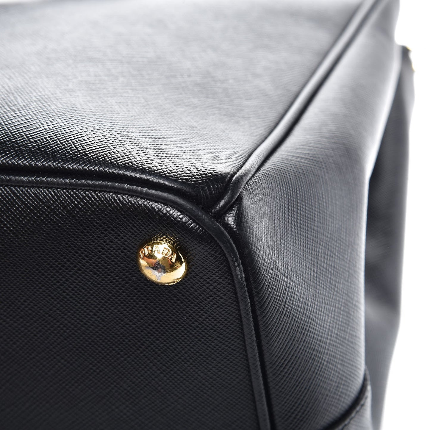 Saffiano Large Galleria Double Zip Tote Black