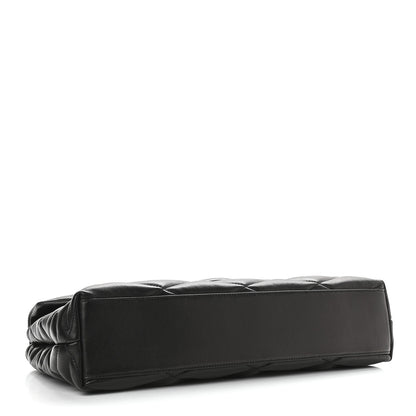 Saint Laurent Lambskin Quilted Sade Puffer Envelope Clutch Black 5 of 9