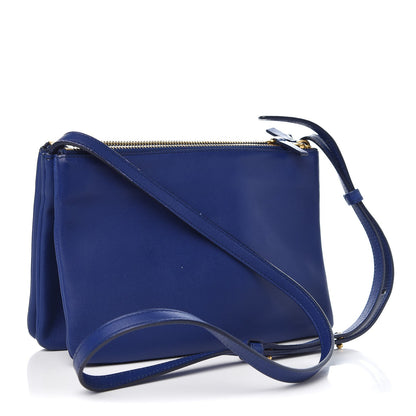 Celine Lambskin Small Trio Crossbody Bag Indigo 3 of 7