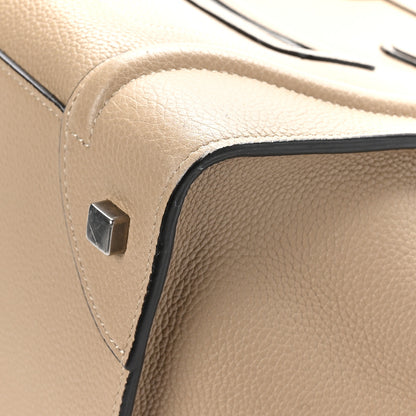 Celine Drummed Calfskin Mini Luggage Dune 9 of 11