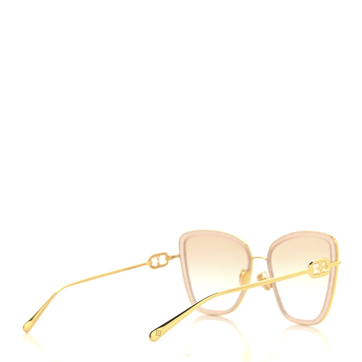 Louis Vuitton Metal LV Link One Cat Eye Sunglasses Z1771E Pink Glitter 4 of 7