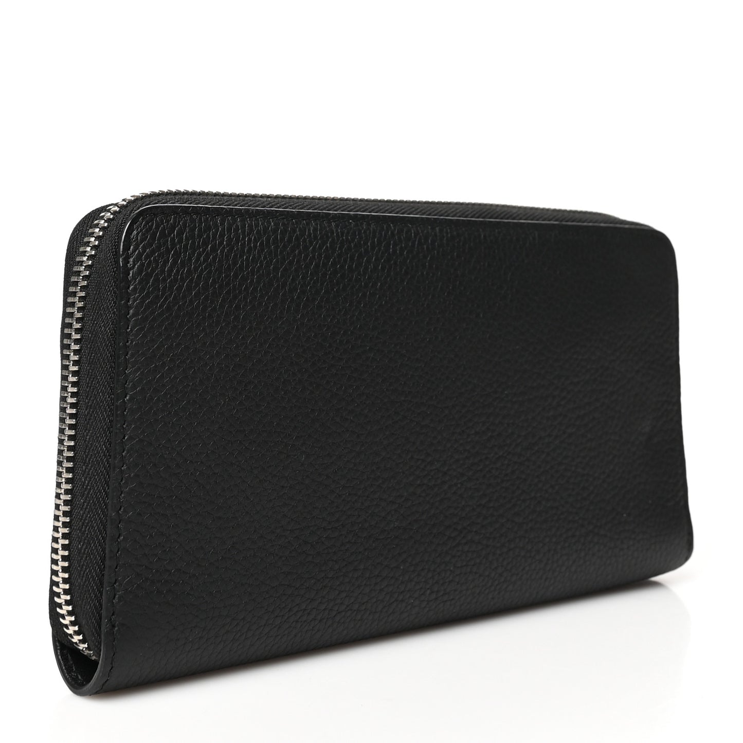 HOMME Grained Calfskin Zipped Wallet Black