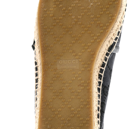 Gucci Monogram Espadrilles 37 Black 7 of 10