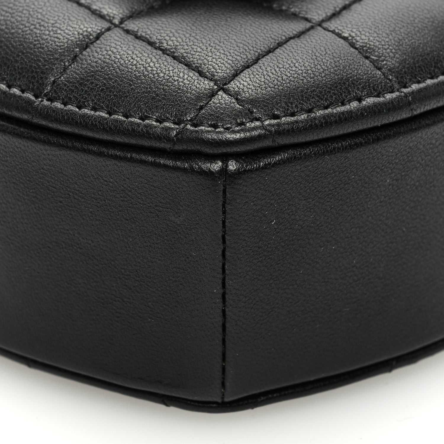 Chanel Lambskin Quilted CC In Love Heart Clutch With Chain Black 9 of 10