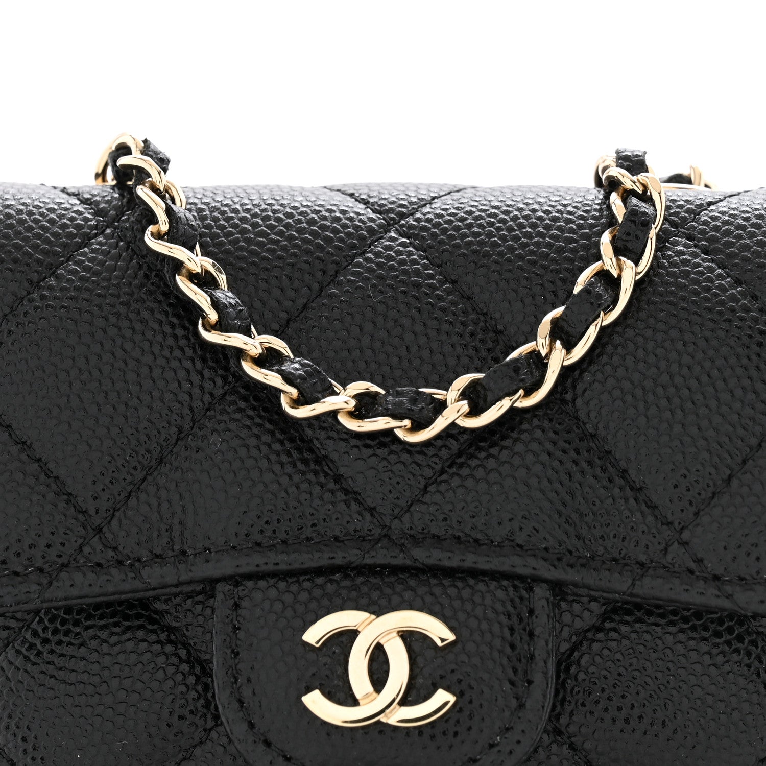Chanel Caviar Quilted Mini Chain Belt Bag Black 9 of 11