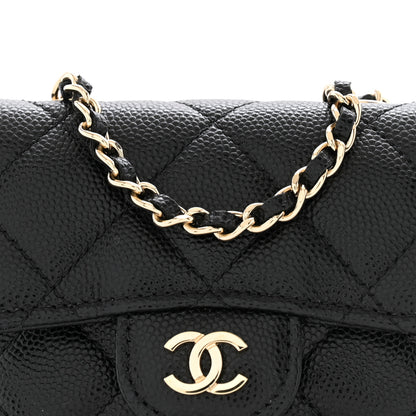 Chanel Caviar Quilted Mini Chain Belt Bag Black 9 of 11