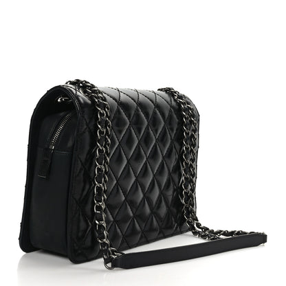 Chanel Glazed Calfskin Quilted Medium Day Trip Flap Black 2 of 8