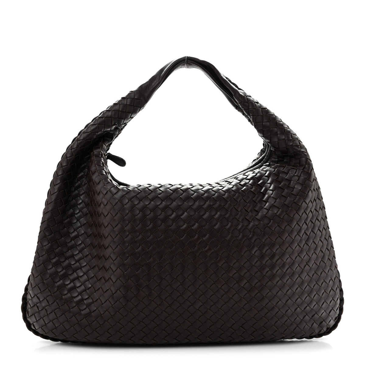 Nappa Intrecciato Large Veneta Hobo Ebano