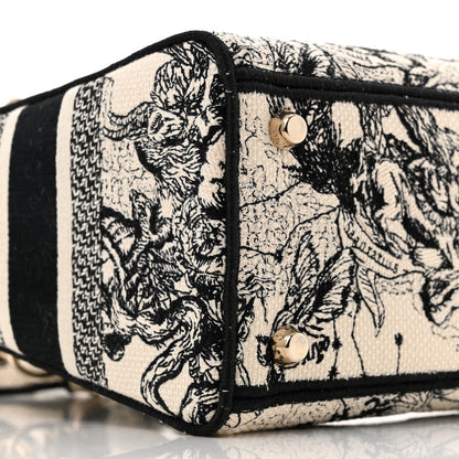 Christian Dior Canvas Embroidered Zodiac Toile De Jouy Medium Lady D-Lite Latte 9 of 15