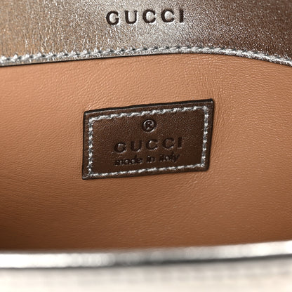 Gucci Lizard Mini Horsebit 1955 Shoulder Bag Silver 6 of 10