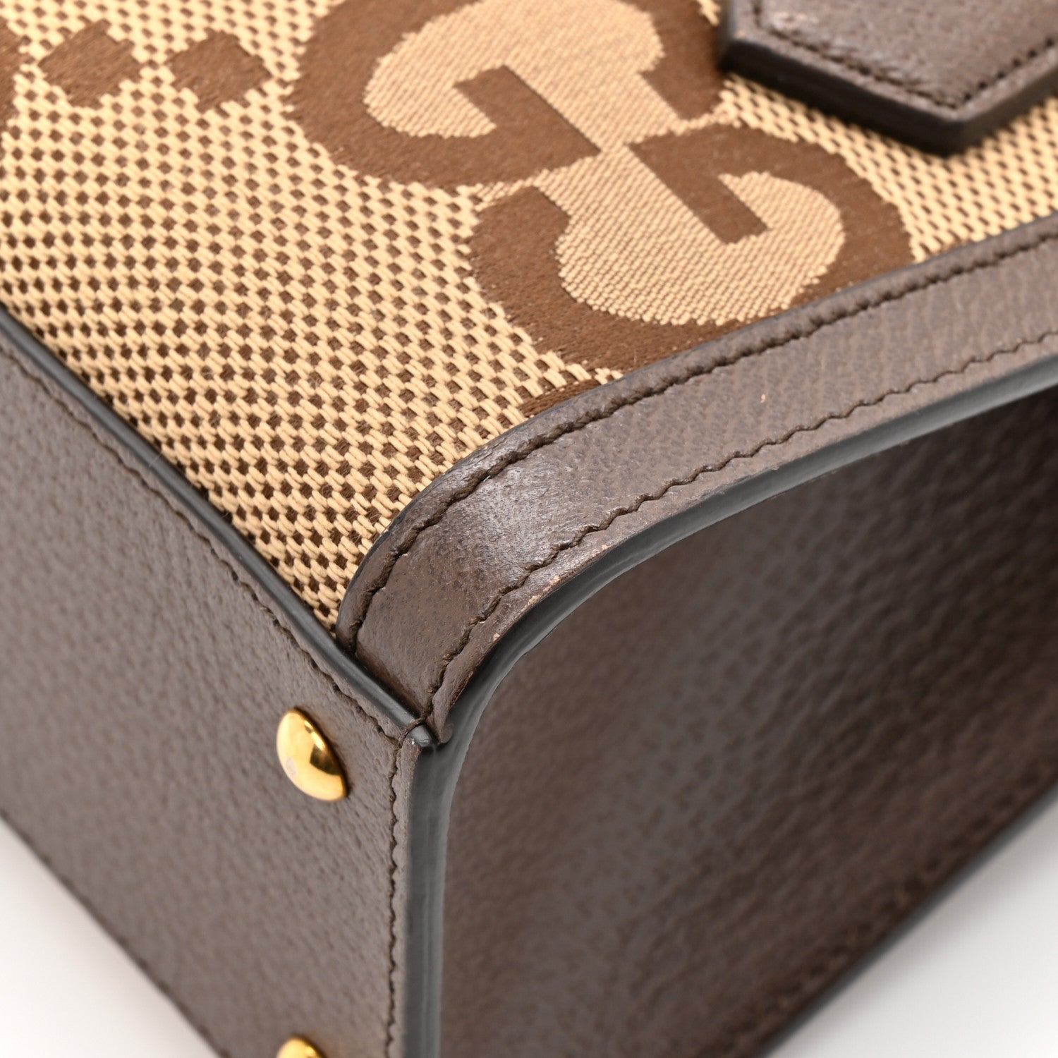 Gucci Monogram Jumbo GG Textured Dollar Calfskin Mini Diana Tote Bag Camel Ebony New Acero Pomegranate Red 11 of 12