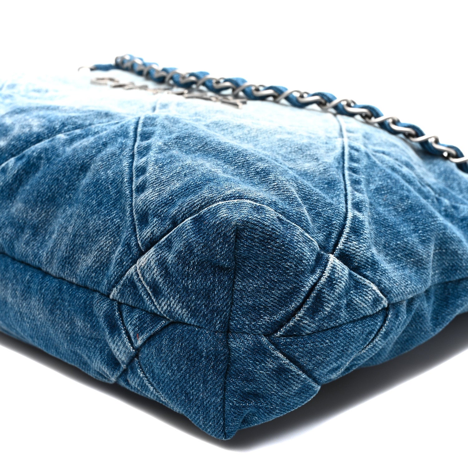 Chanel Denim Quilted Small Chanel 22 Blue 11 of 11