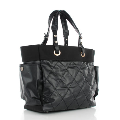 Chanel Coated Canvas Large Paris Biarritz Tote Black 3 of 12