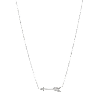 Tiffany Platinum Diamond Arrow Pendant Necklace 1 of 5