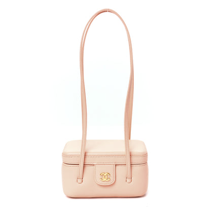 Chanel Shiny Caviar Preppy Coco Long Vanity With Strap Light Pink 1 of 11