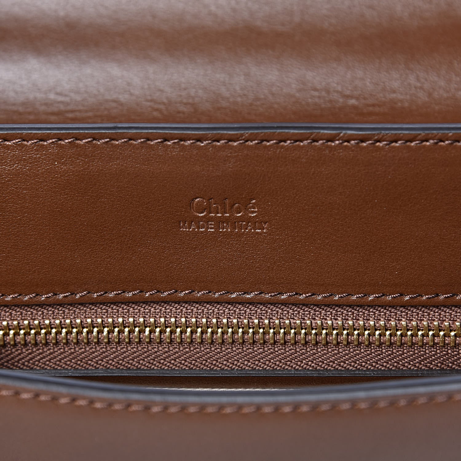 Chloe Calfskin Suede Medium C Shoulder Bag Sharp Brown 7 of 12