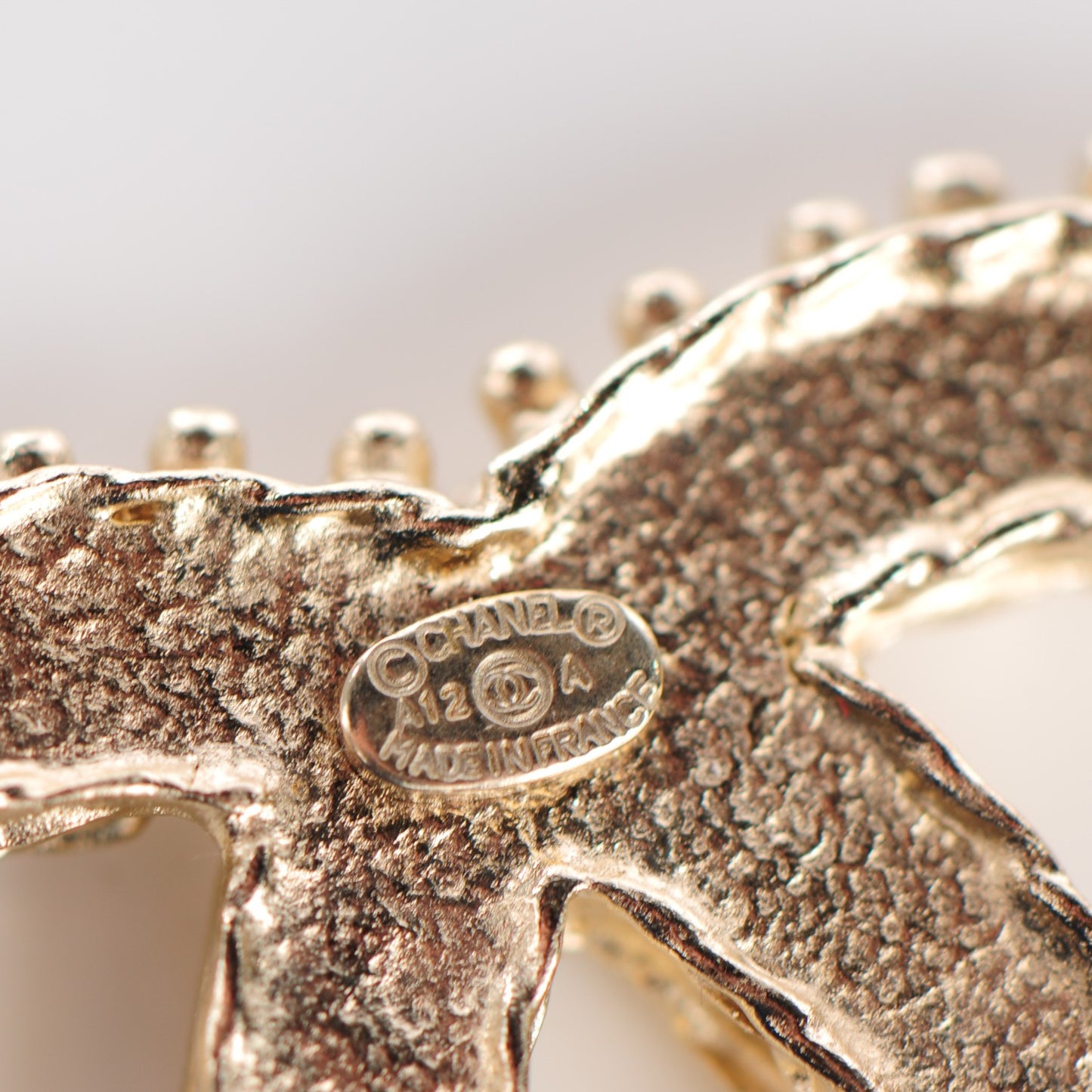 Crystal CC Brooch Light Gold