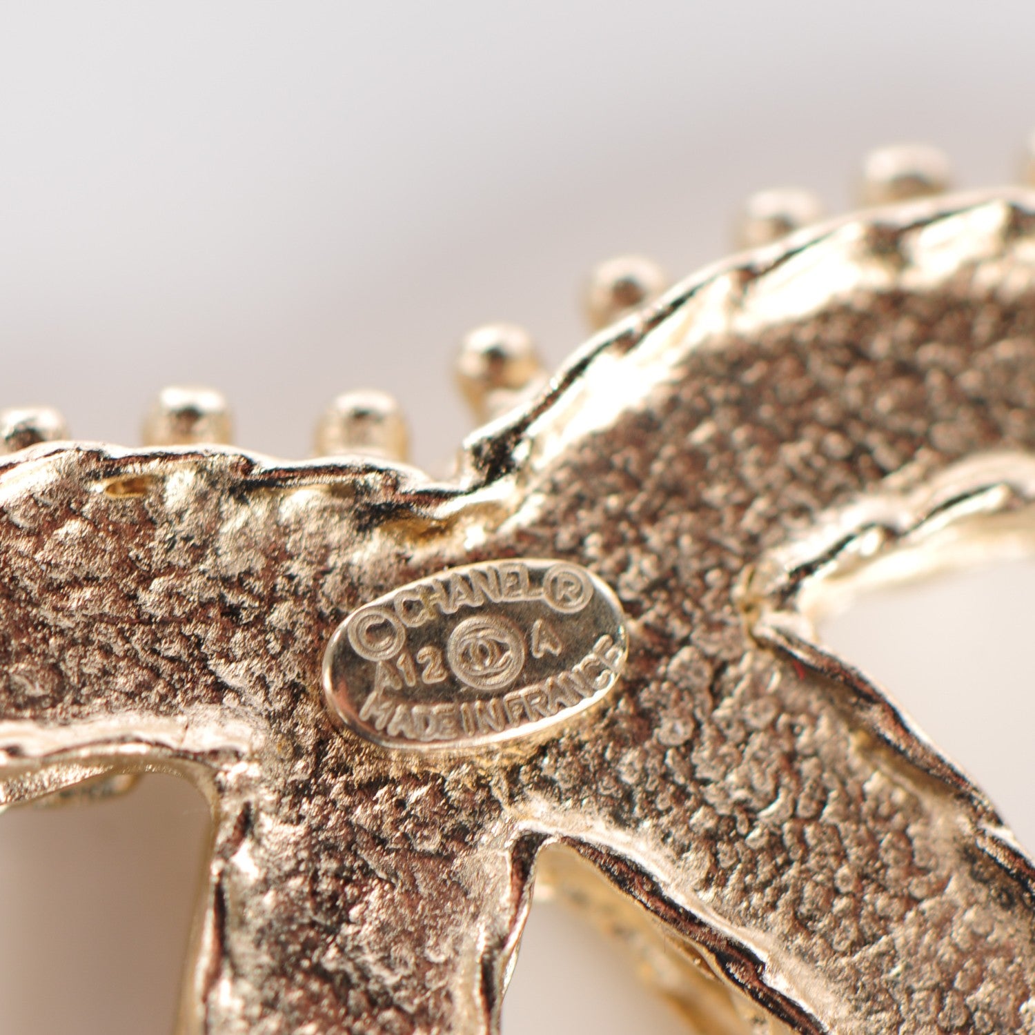 Chanel Crystal CC Brooch Light Gold 4 of 5