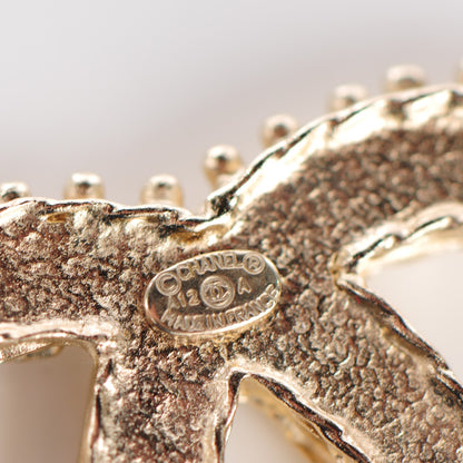 Chanel Crystal CC Brooch Light Gold 4 of 5