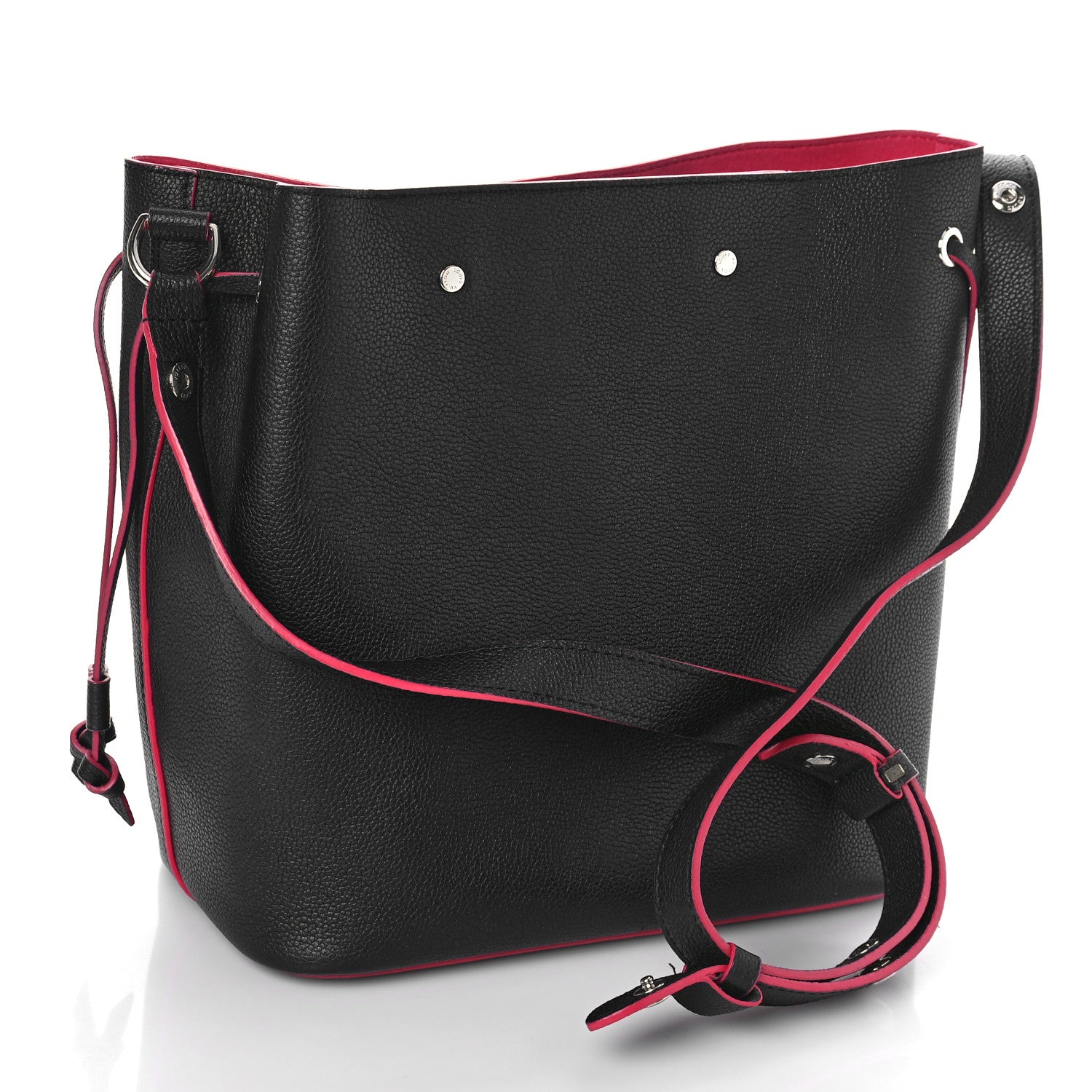 Louis Vuitton Calfskin Lockme Bucket Black 2 of 9