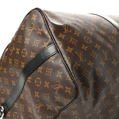 Louis Vuitton Monogram Macassar Keepall Bandouliere 55 9 of 11